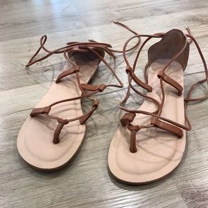 Ann Taylor Loft wrap up sandals.